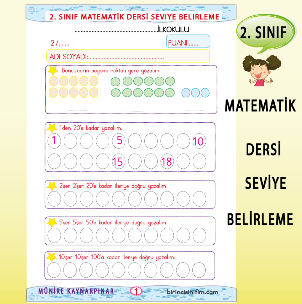 2. SINIF MATEMATİK DERSİ SEVİYE BELİRLEME