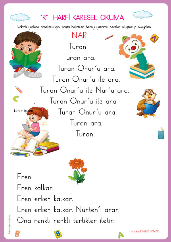 “R” HARFİ KARESEL OKUMA